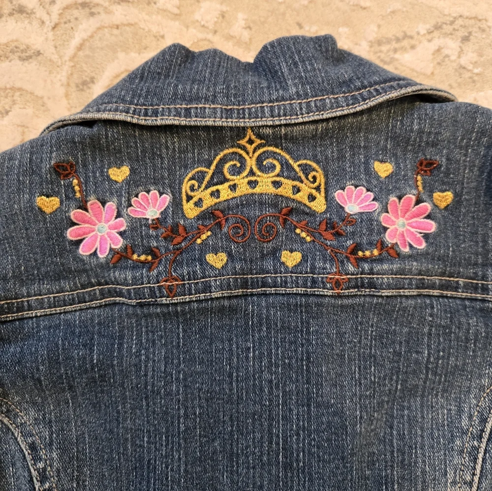 Y2K Disney Princess Belle and Cinderella Denim Jean Jacket